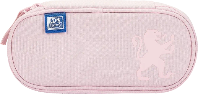 Piórnik kosmetyczka etui usztywniany z klapką różowy SCHOOL OXFORD