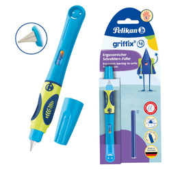 Pióro wieczne Griffix 4 dla dzieci leworęcznych niebieskie Blue PELIKAN