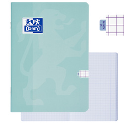Zeszyt A5 32 kartki w kratkę z marginesem 99,4µm soft touch błękit OXFORD