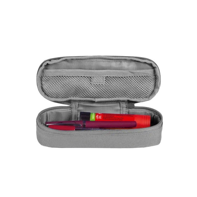 Piórnik kosmetyczka etui usztywniany szary B-HOOK OXFORD