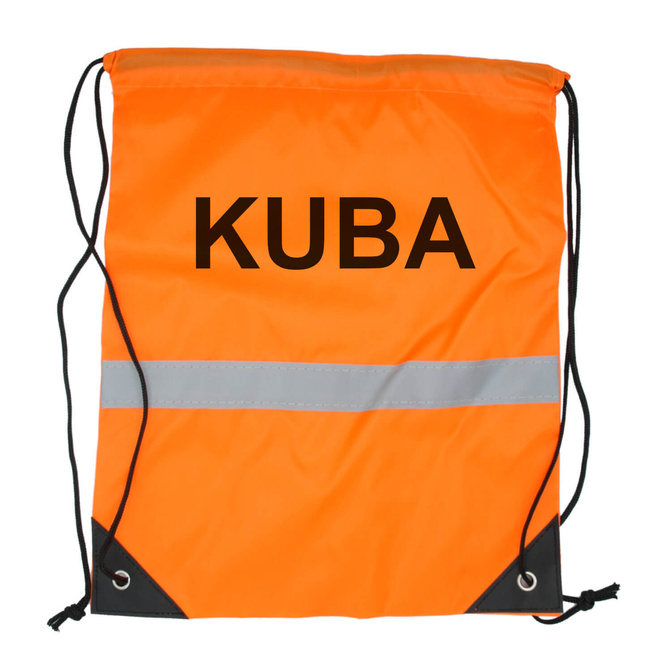 Worek odblaskowy szkolny z nadrukiem logo napis