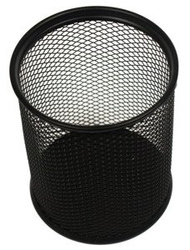 Pojemnik na długopisy metalowy siatka śred: 8cm