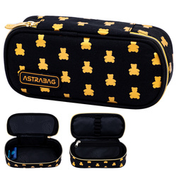 Piórnik kosmetyczka etui usztywniany z klapką misie Golden Teddy AC6 ASTRA