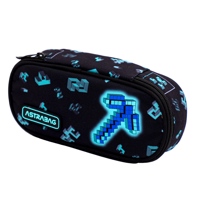 Piórnik kosmetyczka etui usztywniany z klapką Minecraft DarkPixel AC6 ASTRA