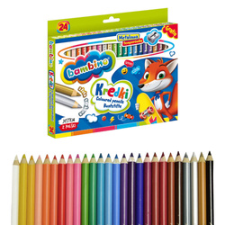 Kredki ołówkowe grube Jumbo 24szt BAMBINO