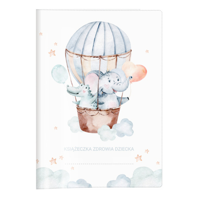 Okładka ochronna etui na książeczkę zdrowia dziecka balon PVC