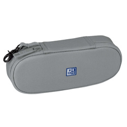 Piórnik kosmetyczka etui usztywniany szary B-HOOK OXFORD