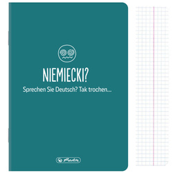 Zeszyt A5 60k kratka niemiecki przedmiotowy soft touch HERLITZ