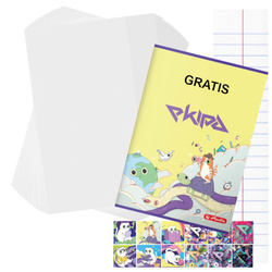 Okładka A5 przezroczysta groszkowa 25szt +GRATIS 1x zeszyt A5 60k linie