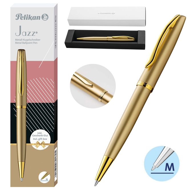 Długopis Jazz Noble na prezent pudełko złoty Gold PELIKAN
