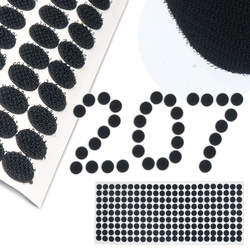 Rzep haczyk samoprzylepny okrągły kółko 1cm 207szt