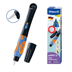 Pióro wieczne Griffix 4 dla dzieci Praworęcznych czarne Neon Black PELIKAN