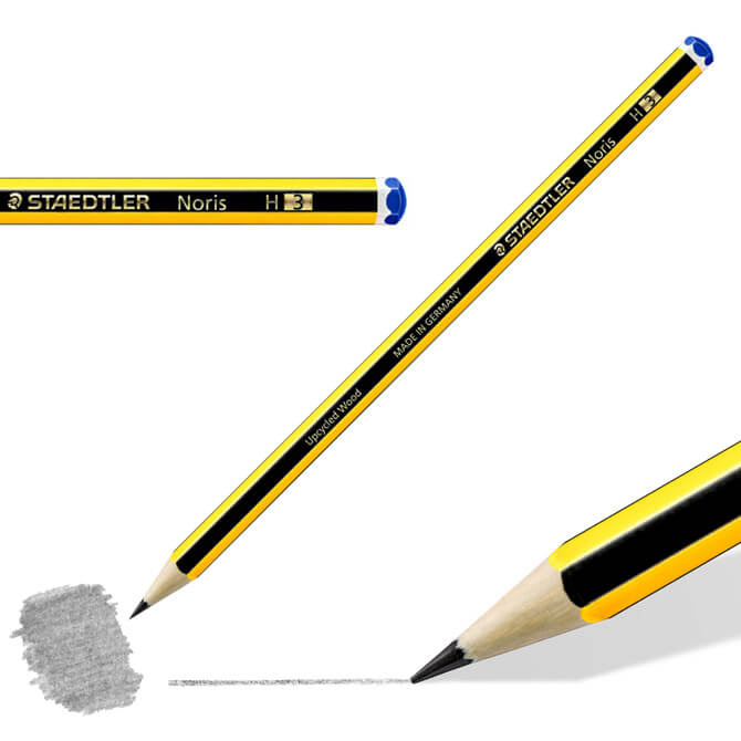 Ołówek drewniany H bez gumki Noris 12 sztuk STAEDTLER