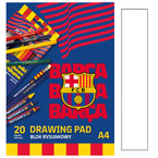 Blok rysunkowy biały A4 20 kartek FC Barcelona 100g/m2 ASTRA