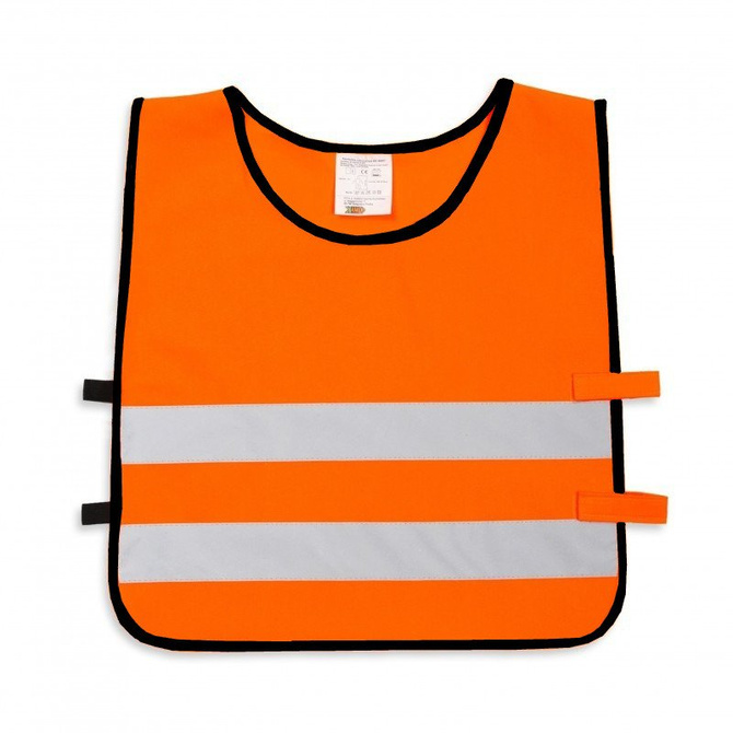 Kamizelka odblaskowa ostrzegawcza pomarańczowa dla dzieci szkolnych 45x50cm