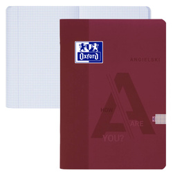 Zeszyt A5 60 kartek w kratkę j.angielski przedmiotowy soft touch OXFORD