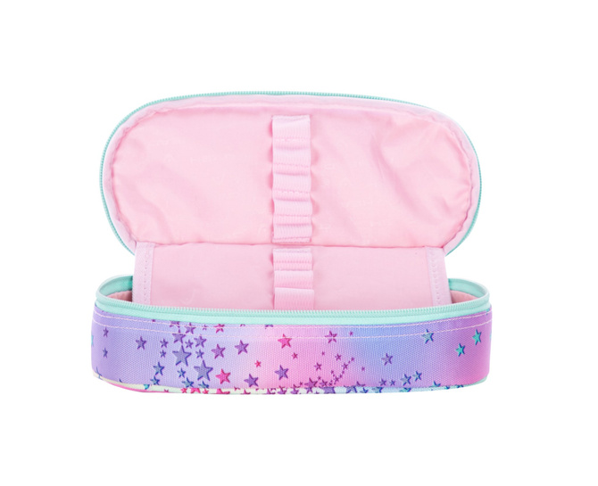 Piórnik kosmetyczka etui usztywniany z klapką kotkiem Kitty Ombre AC6 HEAD