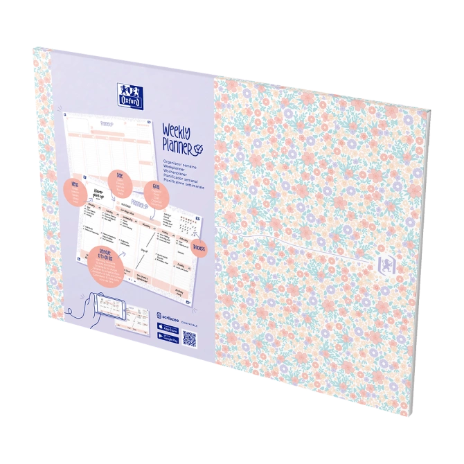 Planer tygodniowy notatnik A4 60 kartek Floral OXFORD