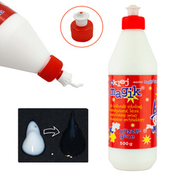 Klej MAGIC Magiczny w płynie butelce aplikator introligatorski 500g KAMABEN