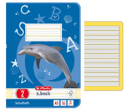 Zeszyt A5 16k do nauki pisania poziom 2 w linie x.book 80g HERLITZ