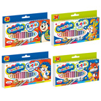 Kredki świecowe glinka kaolinowa + temperówka 24 kolory BAMBINO