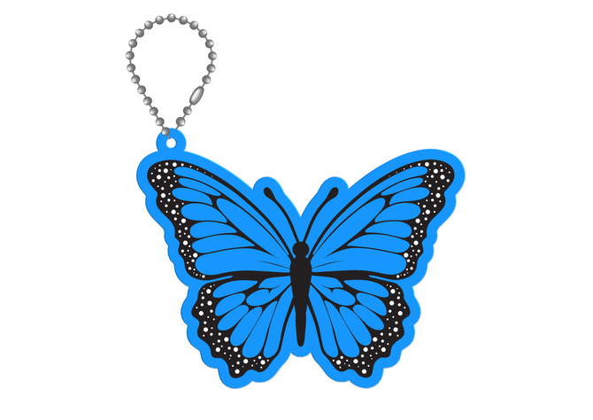 Brelok breloczek gadżet odblaskowy odblask zawieszka motyl niebieski