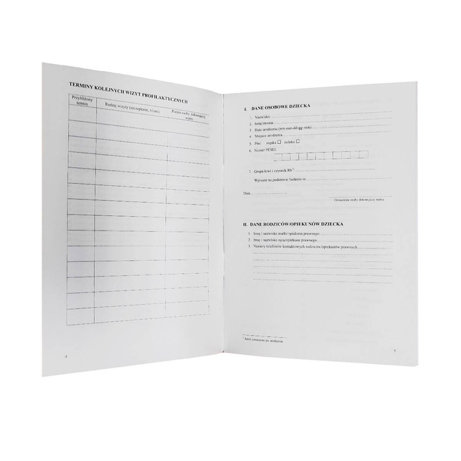 Książeczka Zdrowia Dziecka Książeczka Szczepień A5+okładka miś różówy