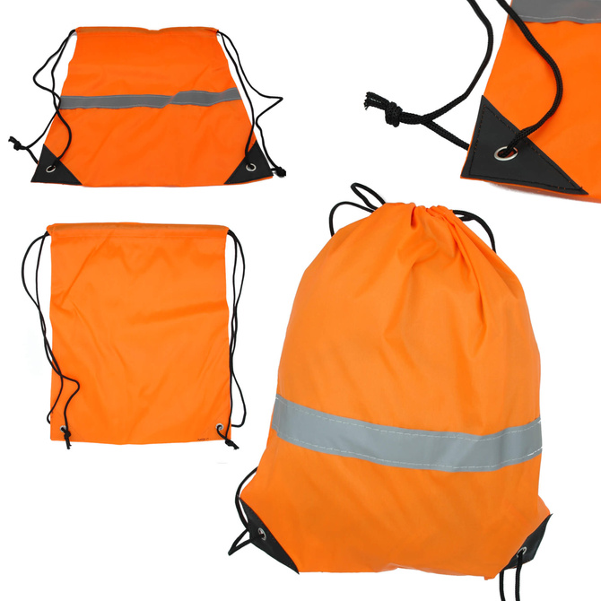 Worek odblaskowy szkolny z nadrukiem logo napis