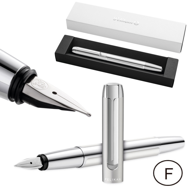 Pióro wieczne PURA P40 F Silver aluminiowe na prezent FWI PELIKAN