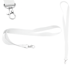 Smycz do identyfikatora na szyję 2cm karabińczyk długość 90cm biała 20szt