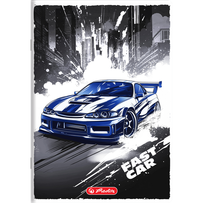 Zeszyt A5 32 kartki w kratkę z marginesem 70g/m2 Fast Car HERLITZ