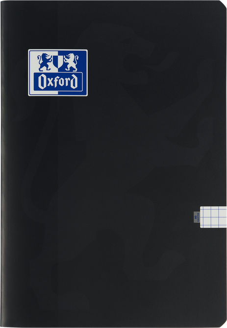 Zeszyt A4 60 kartek w kratkę z marginesem 99,4µm anti-scratch czarny OXFORD