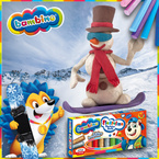 Plastelina szkolna 12 kolorów złota srebrna BAMBINO