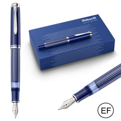 Pióro wieczne Souveran Striped Blue M815 EF na prezent premium FWI PELIKAN