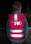 Kamizelka odblaskowa ostrzegawcza różowa dla dzieci 80-130cm 3-6lat