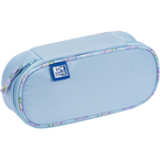 Piórnik kosmetyczka etui usztywniany z klapką błękitny Flowers OXFORD