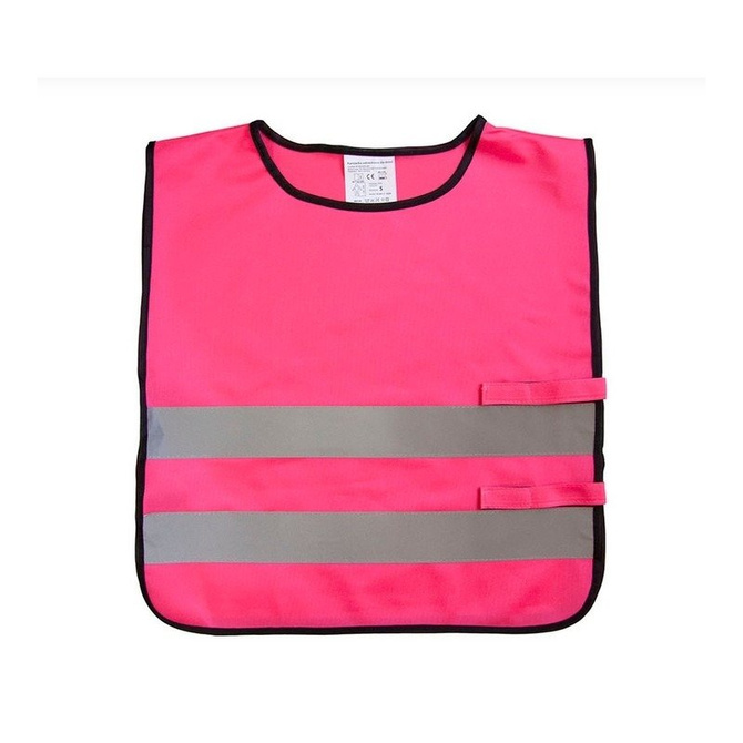 Kamizelka odblaskowa ostrzegawcza róż dla dzieci szkolnych 45x50cm 10szt