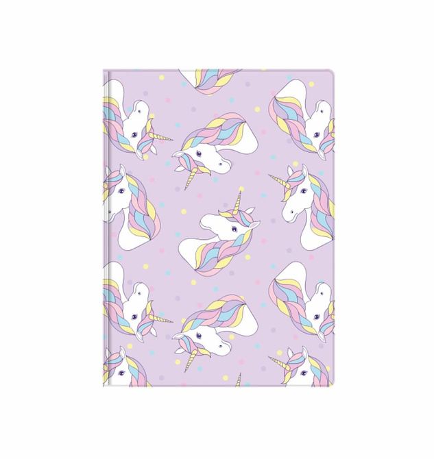 Notes A6 z wkładem w kratkę 70g z twardą okładką 40 stron Unicorn BIURFOL