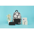 Plecak szkolny młodzieżowy czarny kwiatki 26l Bloom OXFORD