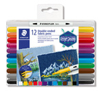 Pisaki mazaki markery dwustronne do tkanin Design Journey 12szt STAEDTLER
