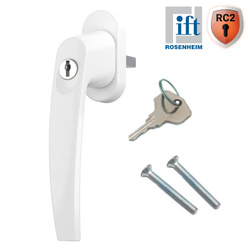 Klamka okienna okna antywłamaniowa kluczykiem RC2