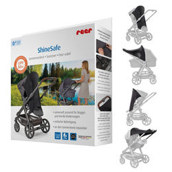 Daszek osłona przeciwsłoneczna do wózka gondoli spacerówki UV UPF 50+ REER
