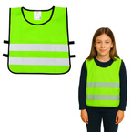Kamizelka odblaskowa ostrzegawcza zielona dla dzieci szkolnych 45x50cm