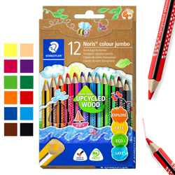 Kredki ołówkowe trójkątne jumbo 12 kolorów Noris colour STAEDTLER