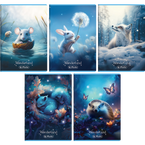 Zeszyt A5 16 kartek podwójna linia kolorowa 3linie 70g/m Wonderland HERLITZ