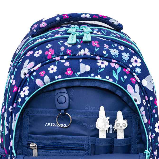 Plecak szkolny króliczki Baby Bunny AB330 3 komorowy 20l ASTRABAG