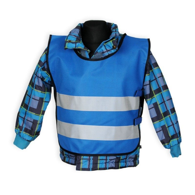 Kamizelka odblaskowa ostrzegawcza dla dzieci przedszkolaków 42x45cm 10szt