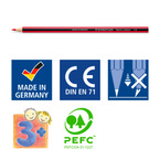 Kredki ołówkowe sześciokątne 12 kolorów Wopex Noris colour STAEDTLER