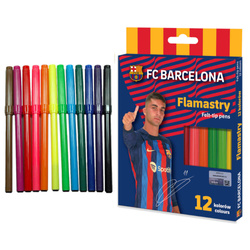 Flamastry szkolne pisaki mazaki 12 kolorów FC Barcelona ASTRA