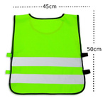 Kamizelka odblaskowa ostrzegawcza zielona dla dzieci szkolnych 45x50cm